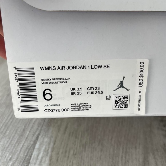 Wmns Air Jordan 1 Low SE ‘Barley Green’ - Picture 5 of 6